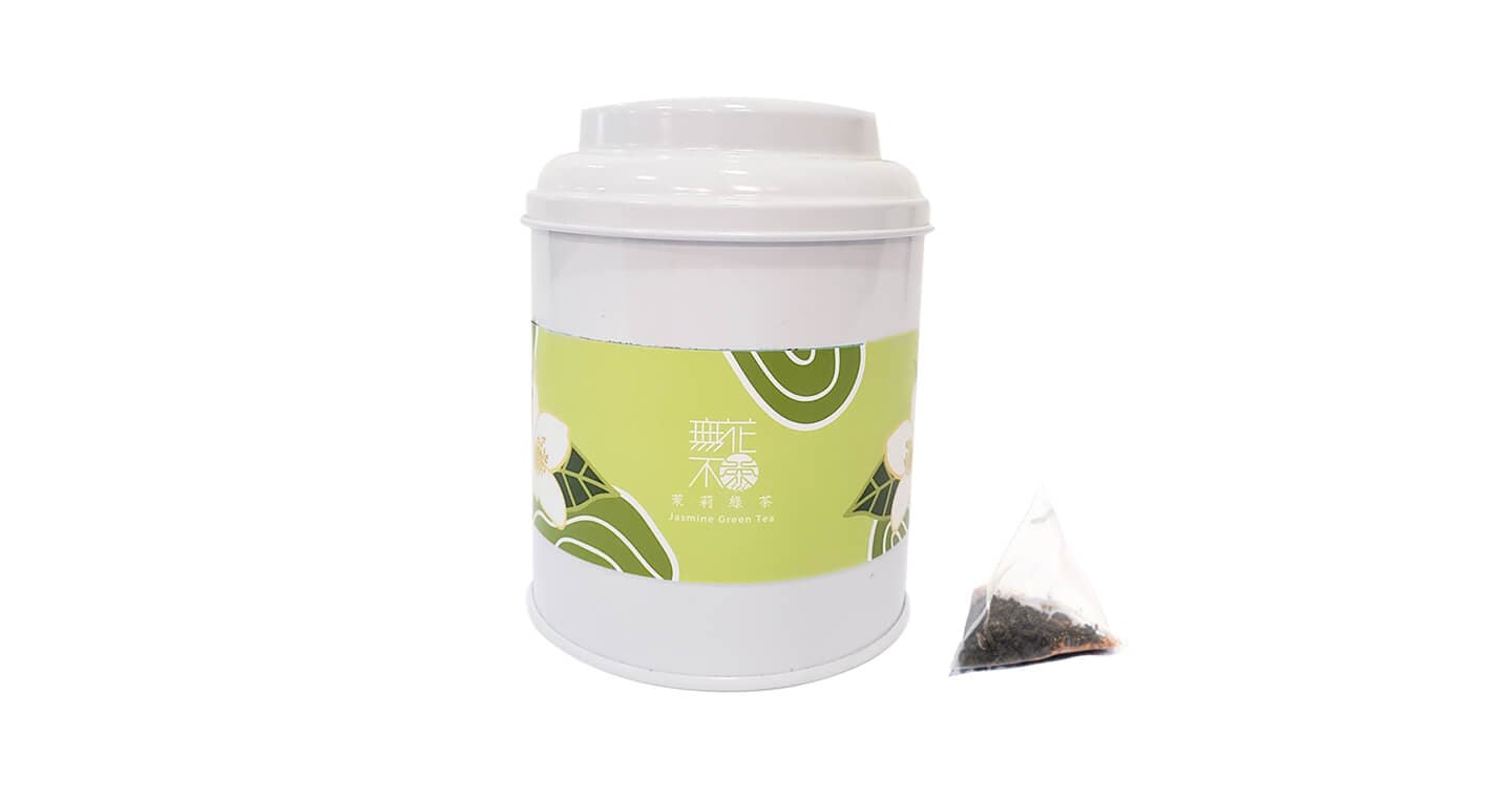 無藏 【無花不茶】原葉花茶系列-原味經典款：茉莉綠茶—3g三角茶包*10入圓鐵罐裝*2罐（第 1 張，共 5 張）
