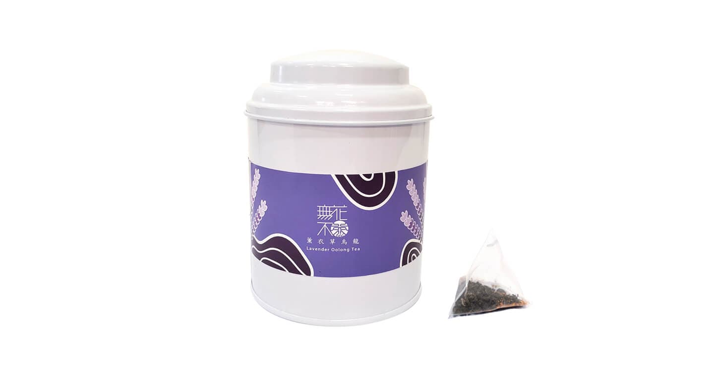 無藏 【無花不茶】原葉花茶系列-烏龍款：薰衣草烏龍—3g三角茶包*10入圓鐵罐裝*2罐（第 1 張，共 5 張）
