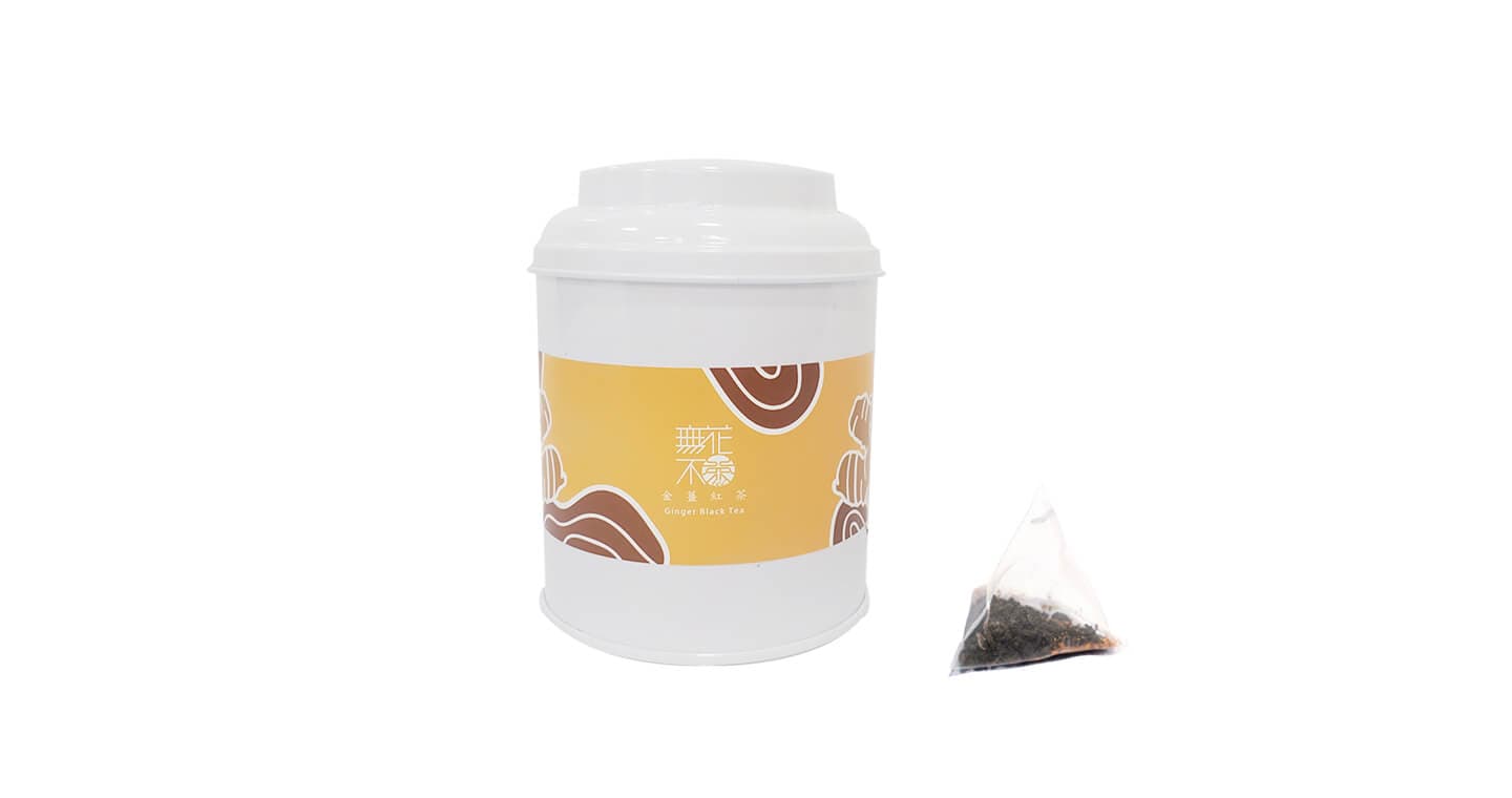 無藏 【無花不茶】原葉花茶系列-紅茶款:金薑紅茶—3g三角茶包*10入圓鐵罐裝*2罐(第 1 張,共 5 張)
