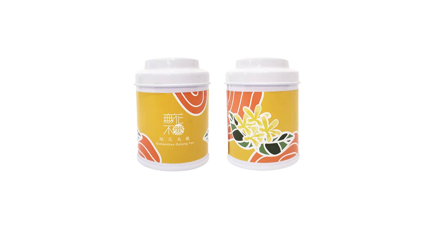 無藏 【無花不茶】原葉花茶系列-烏龍款：桂花烏龍—3g三角茶包*3入小鐵罐裝*5罐（第 1 張，共 5 張）