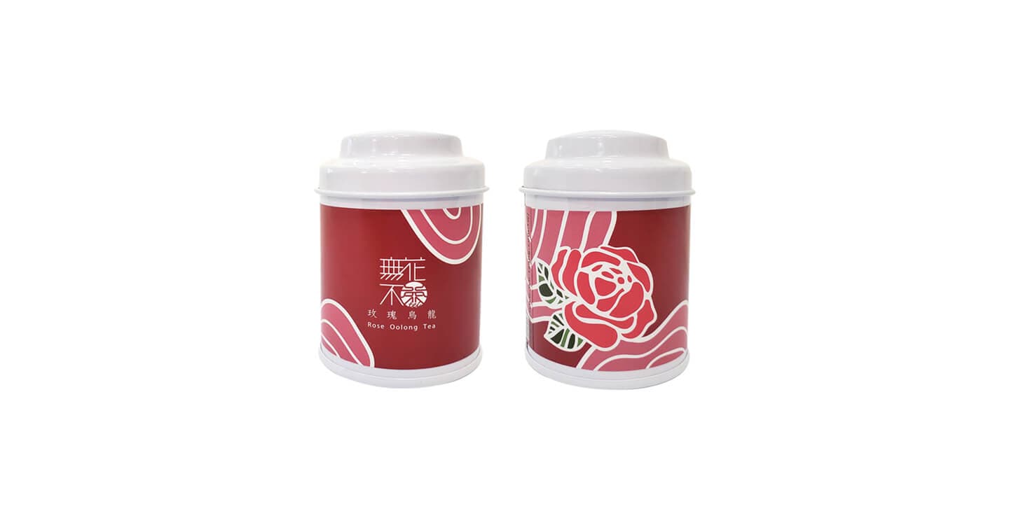 無藏 【無花不茶】原葉花茶系列-烏龍款:玫瑰烏龍—3g三角茶包*3入小鐵罐裝*5罐(第 1 張,共 5 張)