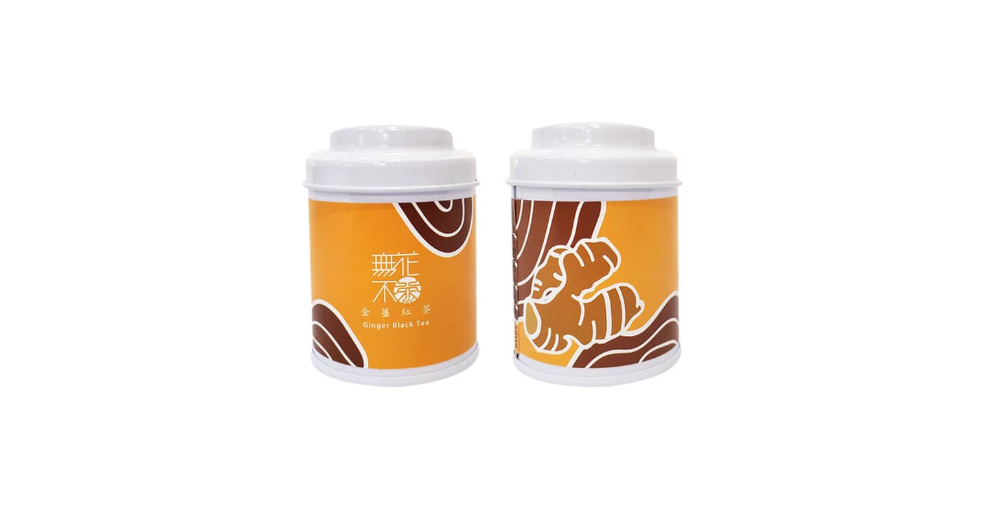 無藏 【無花不茶】原葉花茶系列-紅茶款：金薑紅茶—3g三角茶包*3入小鐵罐裝*5罐（第 1 張，共 5 張）