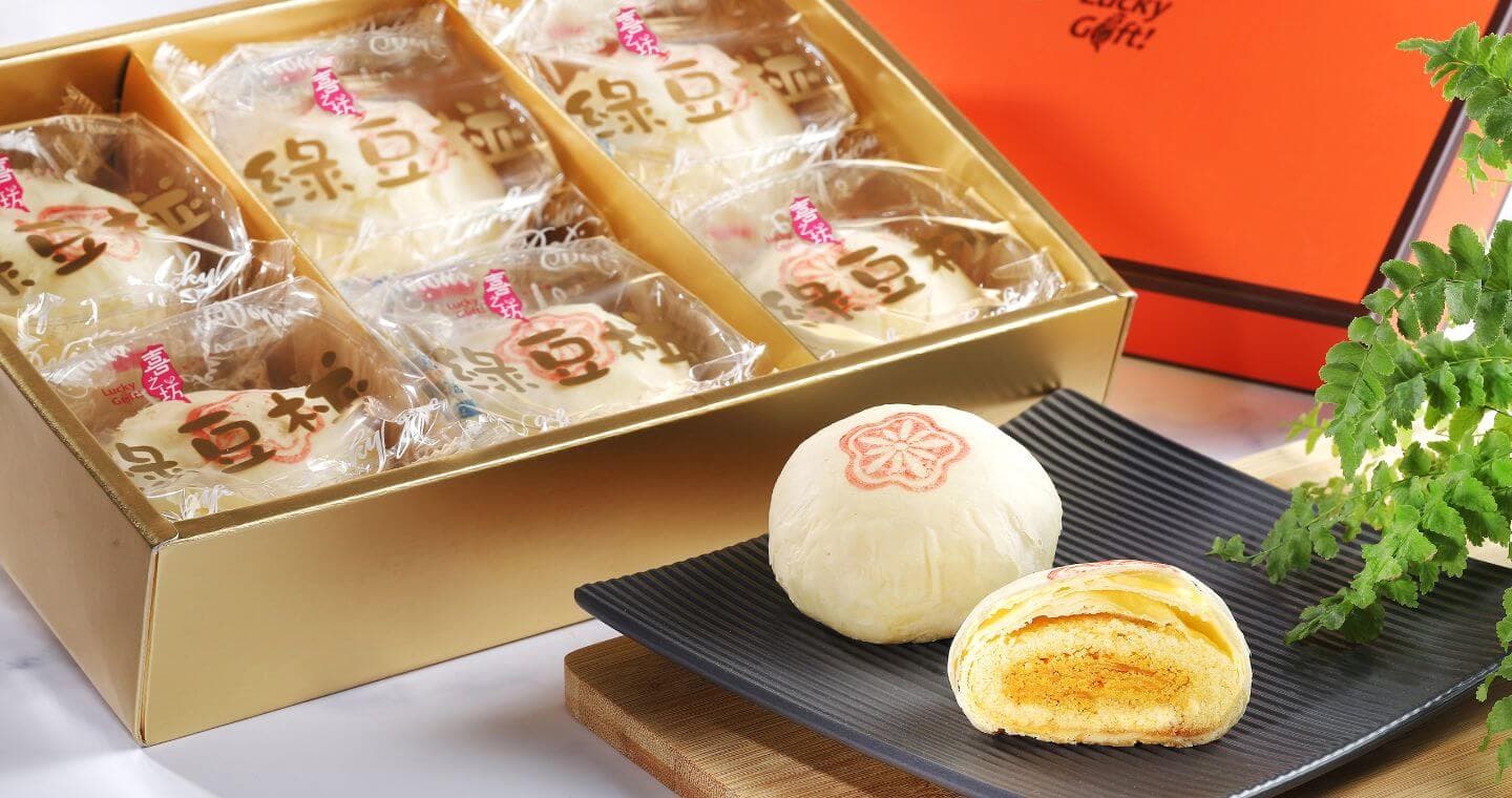 喜之坊 奶皇綠豆椪6入x 2盒
