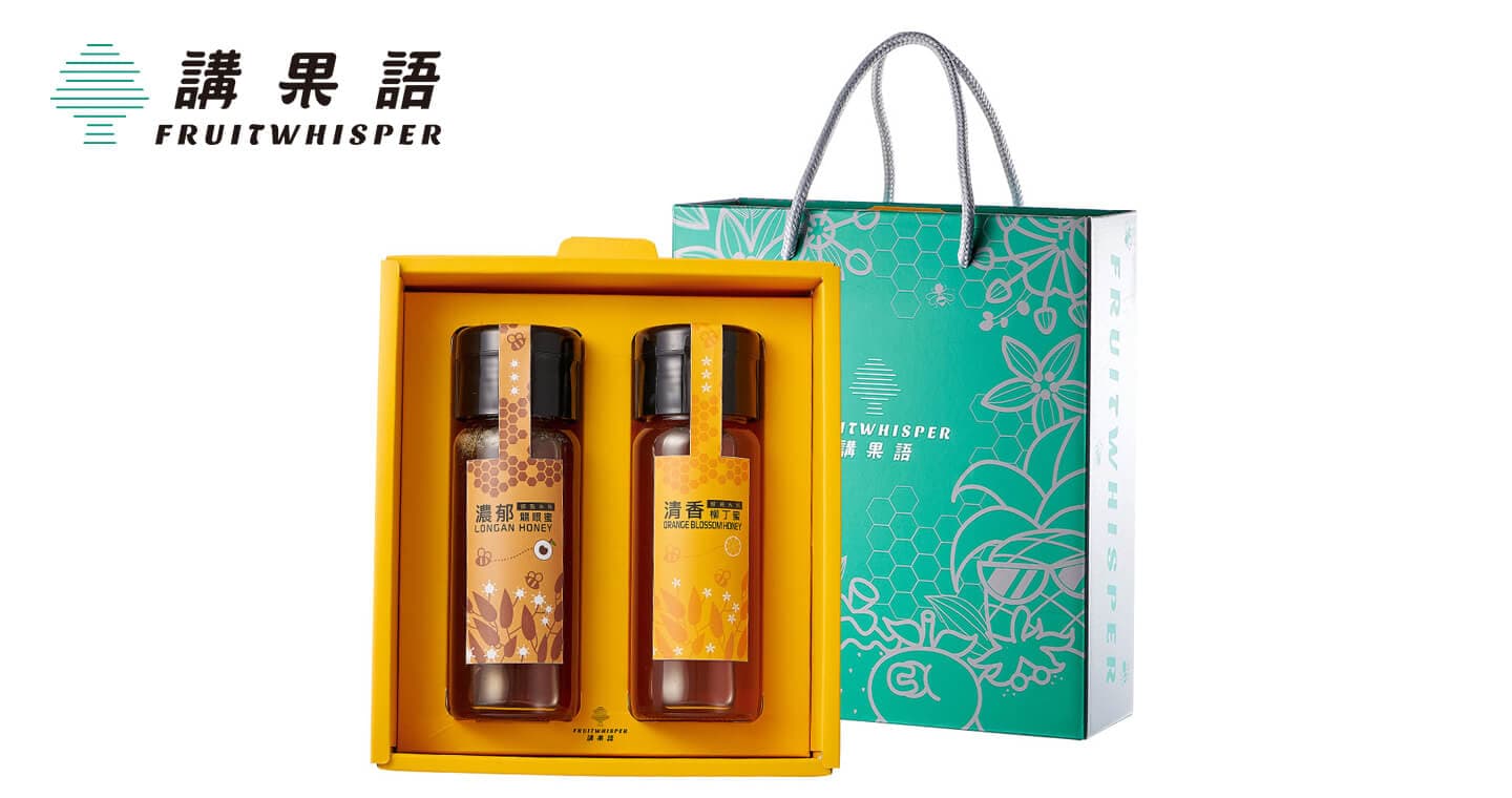 講果語 蜂蜜禮盒組(2罐入)-濃郁龍眼蜜+清香柳丁蜜
