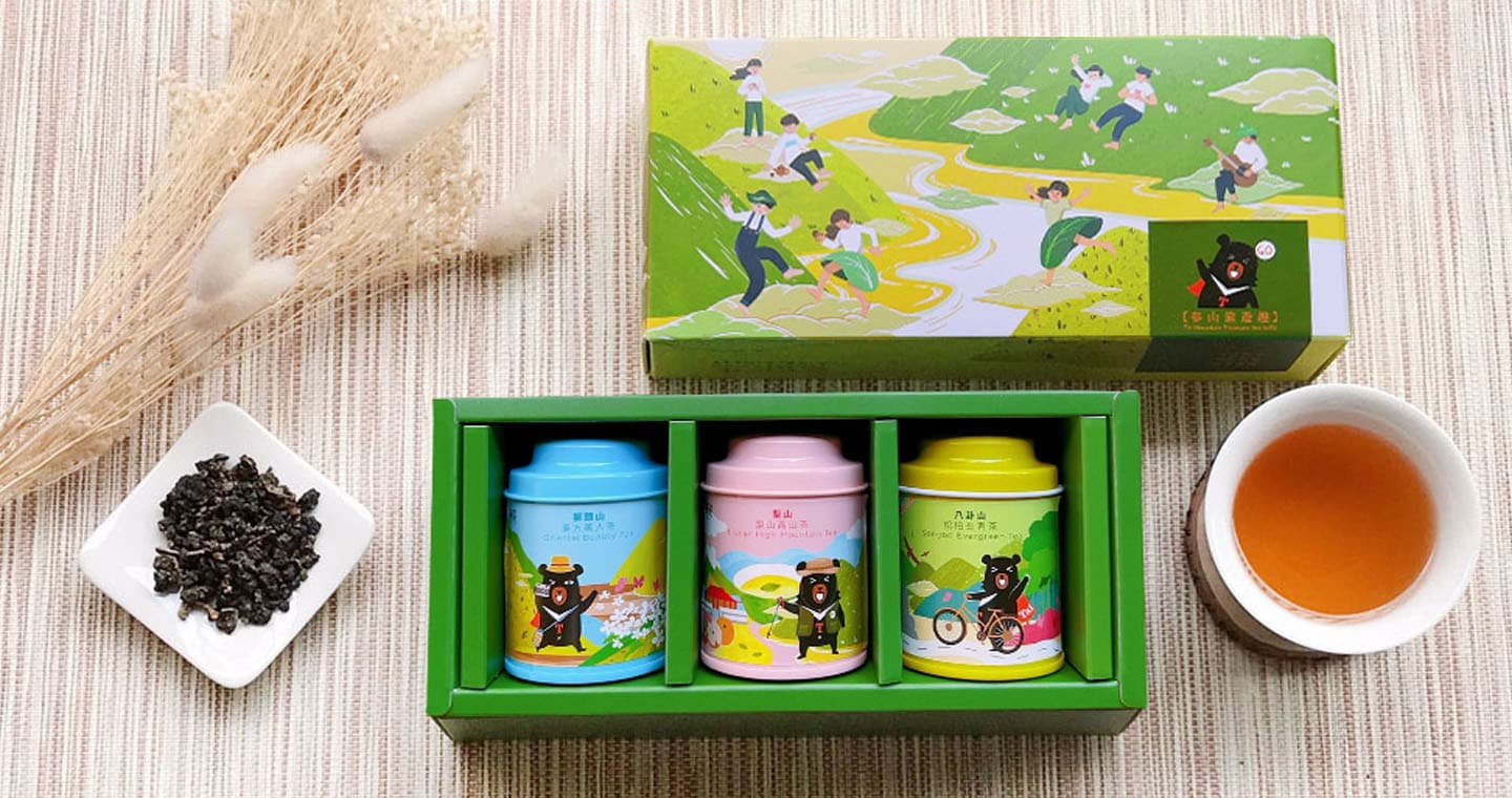 無藏 喔熊茶葉禮盒 | 無藏【參山旅行趣】三入綜合小茶禮x1盒