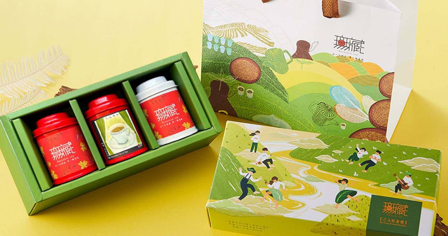 無藏 臺茶紅茶【金萱紅茶+紅玉紅茶+紅韻紅茶】三入綜合小茶禮 – 全彩盒 (1散茶+2茶包)*2組