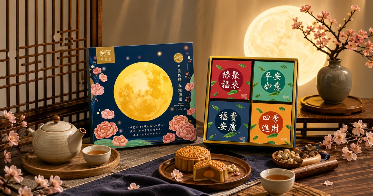 無藏 【中秋公益禮盒】D6 團圓四季綜合茶包+茶食禮盒組【文字祝福 精美方盒】