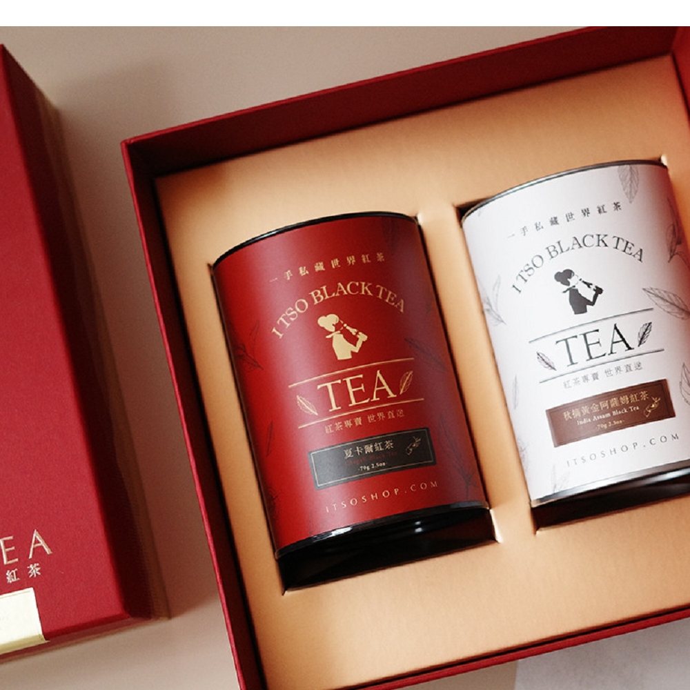 一手私藏世界紅茶 - 旅印私藏茶禮盒 - 阿薩姆紅茶 (茶葉70公克/罐) + 夏卡爾紅茶 (茶葉70公克/罐)